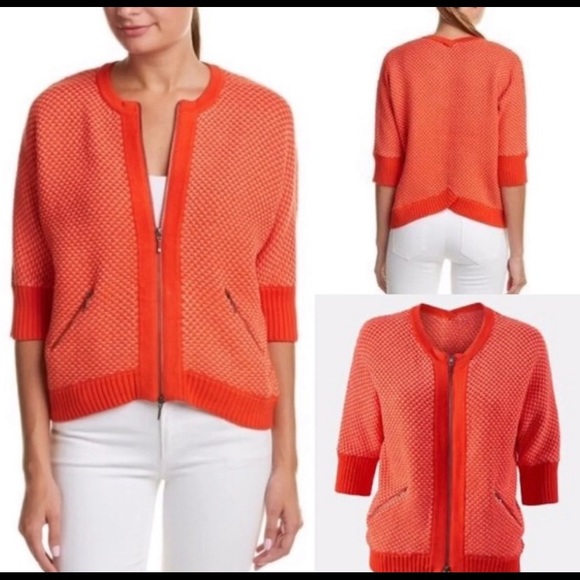 CAbi | Sweaters | Cabi Zip Coral Cocoon 